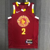 NBA Season 2022 Men Cleveland Cavaliers Red #2 IRVING Jersey High Quality Name and Number Print