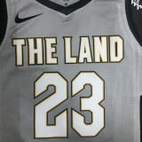 NBA Season 2018 Men Cleveland Cavaliers Grey #23 JAMES Jersey High Quality Name and Number Print