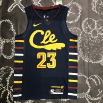 NBA Season 2022 Men Cleveland Cavaliers Black #23 JAMES Jersey High Quality Name and Number Print