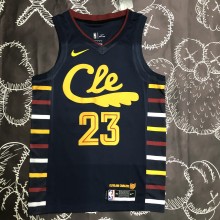 NBA Season 2022 Men Cleveland Cavaliers Black #23 JAMES Jersey High Quality Name and Number Print