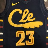 NBA Season 2022 Men Cleveland Cavaliers Black #23 JAMES Jersey High Quality Name and Number Print