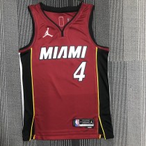 NBA Men 75th Anniversary Miami Heat Red #4 OLADIPO Jersey High Quality Name and Number Print