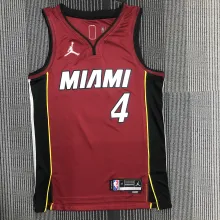 NBA Men 75th Anniversary Miami Heat Red #4 OLADIPO Jersey High Quality Name and Number Print