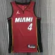 NBA Men 75th Anniversary Miami Heat Red #4 OLADIPO Jersey High Quality Name and Number Print