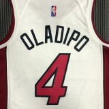 NBA Men 75th Anniversary Miami Heat White #4 OLADIPO Jersey High Quality Name and Number Print