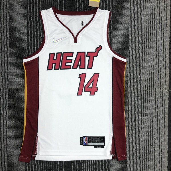 NBA Men 75th Anniversary Miami Heat White #14 HERRO Jersey High Quality Name and Number Print