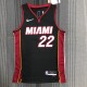 NBA Men 75th Anniversary Miami Heat Black #22 BUTLER Jersey High Quality Name and Number Print