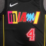 NBA Men 75th Anniversary Season 2022 Miami Heat Black #4 DLADIPO Jersey High Quality Name and Number Print