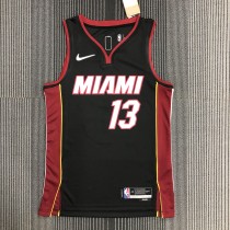 NBA Men 75th Anniversary Miami Heat Black #13 ADEBAYO Jersey High Quality Name and Number Print