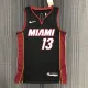 NBA Men 75th Anniversary Miami Heat Black #13 ADEBAYO Jersey High Quality Name and Number Print