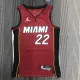 NBA Men 75th Anniversary Miami Heat Red #22 BUTLER Jersey High Quality Name and Number Print