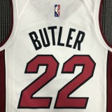 NBA Men 75th Anniversary Miami Heat White #22 BUTLER Jersey High Quality Name and Number Print