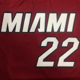 NBA Men 75th Anniversary Miami Heat Red #22 BUTLER Jersey High Quality Name and Number Print
