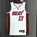 NBA Men 75th Anniversary Miami Heat White #13 ADEBAYO Jersey High Quality Name and Number Print