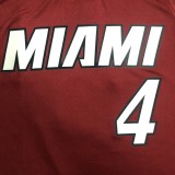 NBA Men 75th Anniversary Miami Heat Red #4 OLADIPO Jersey High Quality Name and Number Print
