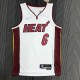NBA Men 75th Anniversary Miami Heat White #6 JAMES Jersey High Quality Name and Number Print