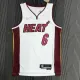 NBA Men 75th Anniversary Miami Heat White #6 JAMES Jersey High Quality Name and Number Print