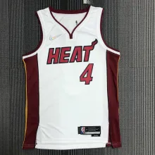NBA Men 75th Anniversary Miami Heat White #4 OLADIPO Jersey High Quality Name and Number Print