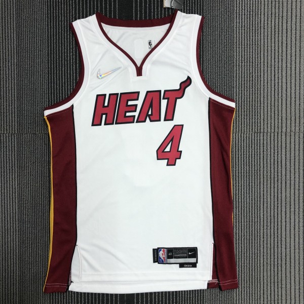 NBA Men 75th Anniversary Miami Heat White #4 OLADIPO Jersey High Quality Name and Number Print