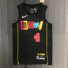 NBA Men 75th Anniversary Season 2022 Miami Heat Black #4 DLADIPO Jersey High Quality Name and Number Print