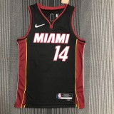 NBA Men 75th Anniversary Miami Heat Black #14 HERRO Jersey High Quality Name and Number Print