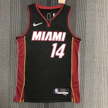 NBA Men 75th Anniversary Miami Heat Black #14 HERRO Jersey High Quality Name and Number Print