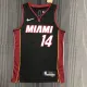 NBA Men 75th Anniversary Miami Heat Black #14 HERRO Jersey High Quality Name and Number Print
