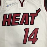 NBA Men 75th Anniversary Miami Heat White #14 HERRO Jersey High Quality Name and Number Print