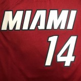 NBA Men 75th Anniversary Miami Heat Red #14 HERRO Jersey High Quality Name and Number Print
