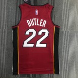 NBA Men 75th Anniversary Miami Heat Red #22 BUTLER Jersey High Quality Name and Number Print