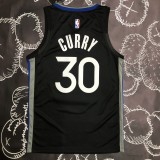 NBA Men Season 2020 Golden State Warriors Black Grey #30 CURRY Jersey High Quality Name and Number Print