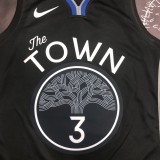 NBA Men Season 2020 Golden State Warriors Black Grey #3 POOLE Jersey High Quality Name and Number Print