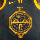 NBA Men Season 2018 Golden State Warriors Dark Grey #0 PAYTON II Jersey High Quality Name and Number Print