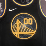 NBA Men 75th Anniversary Season 2022 Golden State Warriors Black #00 KUMINGA Jersey High Quality Name and Number Print