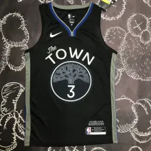 NBA Men Season 2020 Golden State Warriors Black Grey #3 POOLE Jersey High Quality Name and Number Print