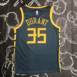 NBA Men Season 2018 Golden State Warriors Dark Grey #35 DURANT Jersey High Quality Name and Number Print