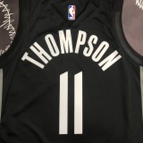 NBA Men Season 2020 Golden State Warriors Black Grey #11 THOMPSON Jersey High Quality Name and Number Print