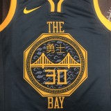 NBA Men Season 2018 Golden State Warriors Dark Grey #30 CURRY Jersey High Quality Name and Number Print