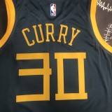 NBA Men Season 2018 Golden State Warriors Dark Grey #30 CURRY Jersey High Quality Name and Number Print