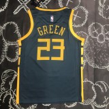 NBA Men Season 2018 Golden State Warriors Dark Grey #23 GREEN Jersey High Quality Name and Number Print