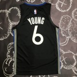 NBA Men Season 2020 Golden State Warriors Black Grey #6 YOUNG Jersey High Quality Name and Number Print