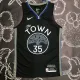 NBA Men Season 2020 Golden State Warriors Black Grey #35 DURANT Jersey High Quality Name and Number Print