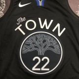 NBA Men Season 2020 Golden State Warriors Black Grey #22 WIGGINS Jersey High Quality Name and Number Print