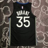 NBA Men Season 2020 Golden State Warriors Black Grey #35 DURANT Jersey High Quality Name and Number Print