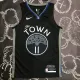 NBA Men Season 2020 Golden State Warriors Black Grey #11 THOMPSON Jersey High Quality Name and Number Print