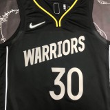 NBA Men 75th Anniversary Golden State Warriors Elect Series Black #30 CURRY Jersey High Quality Name and Number Print