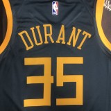 NBA Men Season 2018 Golden State Warriors Dark Grey #35 DURANT Jersey High Quality Name and Number Print