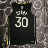 NBA Men 75th Anniversary Golden State Warriors Elect Series Black #30 CURRY Jersey High Quality Name and Number Print