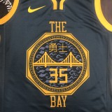 NBA Men Season 2018 Golden State Warriors Dark Grey #35 DURANT Jersey High Quality Name and Number Print