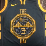 NBA Men Season 2018 Golden State Warriors Dark Grey #3 POOL Jersey High Quality Name and Number Print